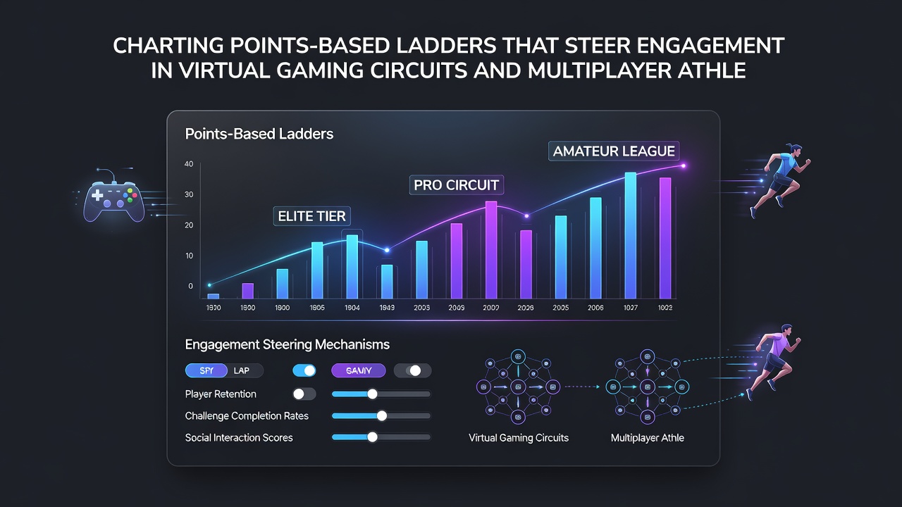 Infographic illustrating engagement statistics and ladder progression across esports and virtual sports platforms