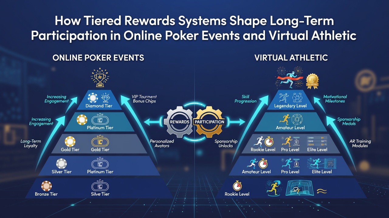 Chart displaying retention curves for different reward tiers across poker and virtual sports platforms
