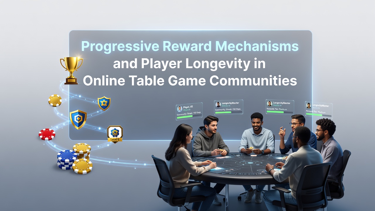 Online table game interface showing tiered loyalty progression dashboard with player statistics and reward levels
