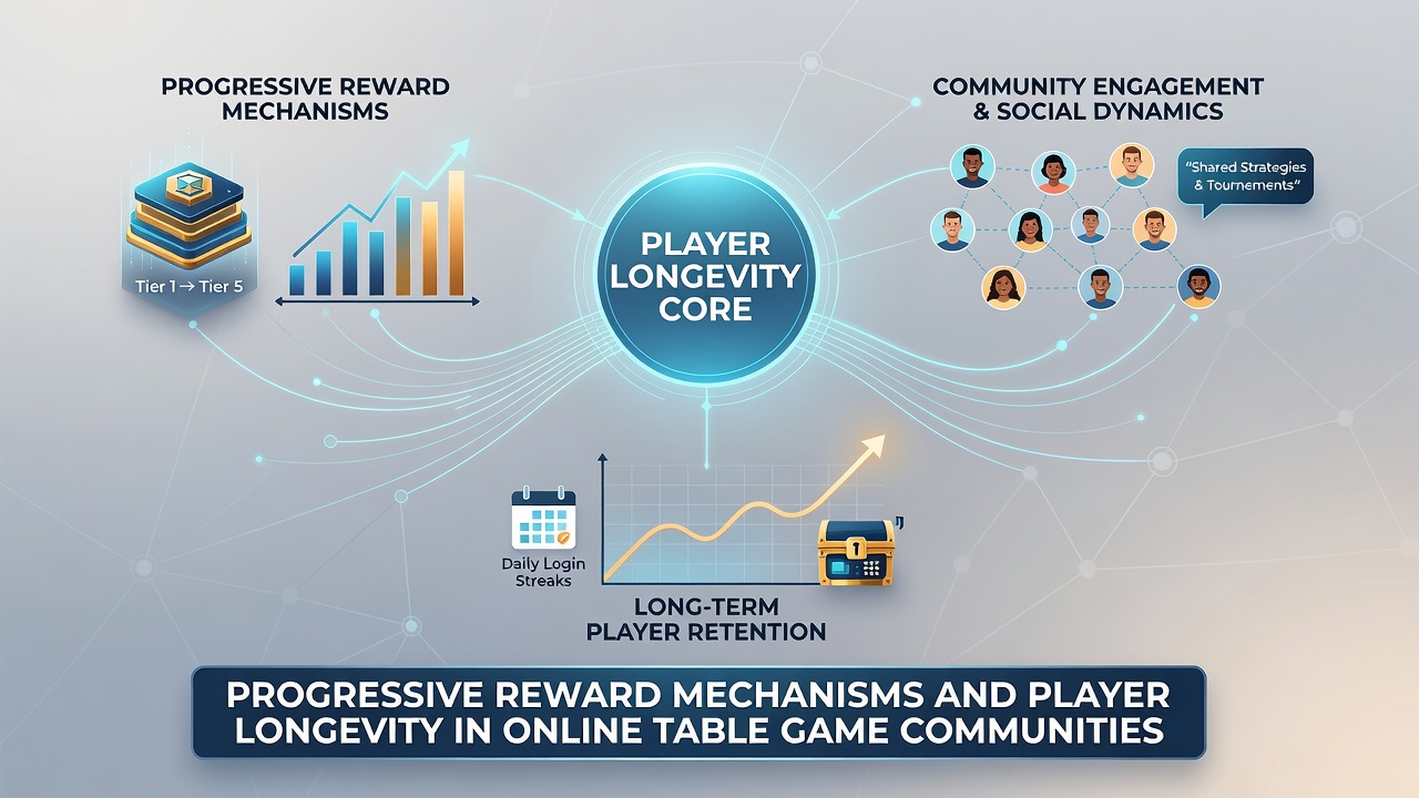 Group of players engaging in online table games with visible progression badges and community interaction elements